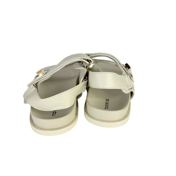Torrid Ivory Chunky Strap Sandal Women’s Size 11 WW - Picture 6 of 10